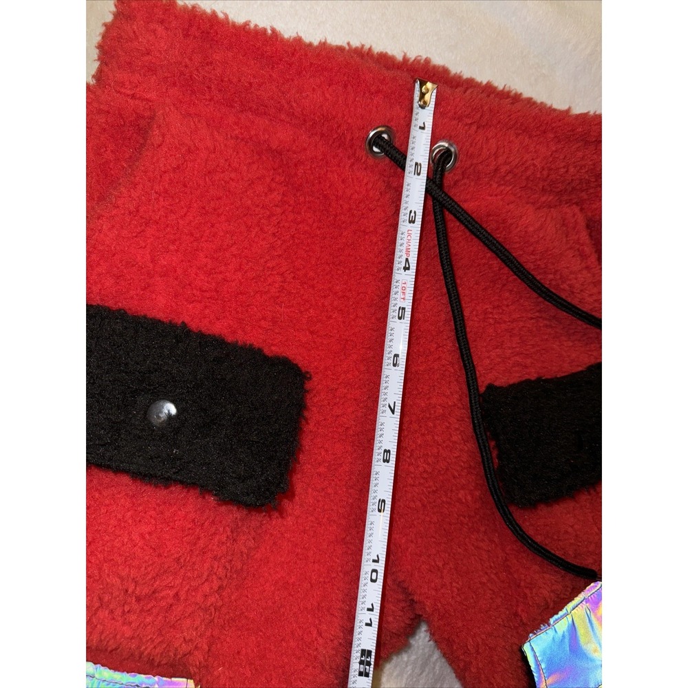 CS Cruddy Sport Sherpa Streetwear Shorts Pockets TikTok Red Black Sz M - Picture 9 of 13